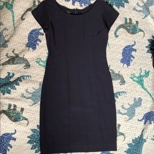 Silk Classic Navy Sheath Dress
